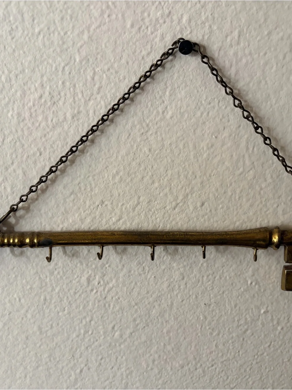 Antique-Style Brass Key Wall Hook Rack